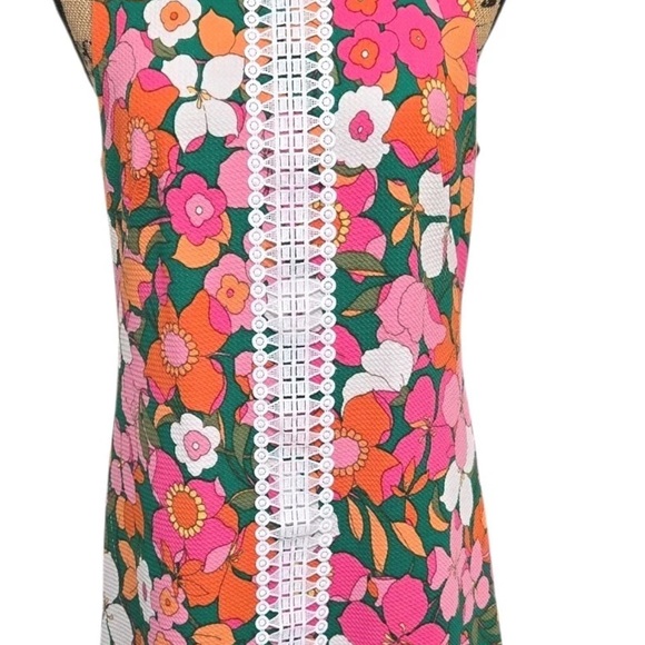 Retro Floral Eliza J shift dress - Pink, Orange, green - Picture 10 of 10